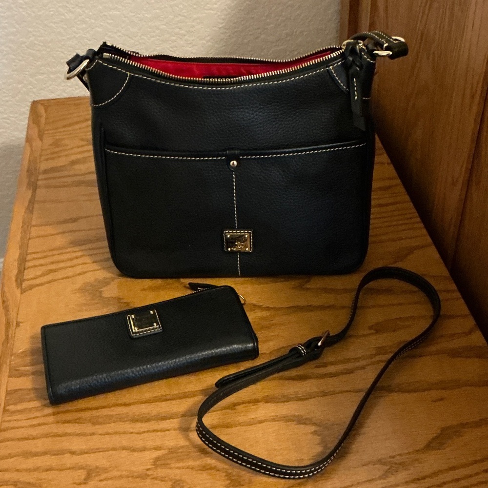 Dooney & Bourke Black Shoulder Bag with Wallet